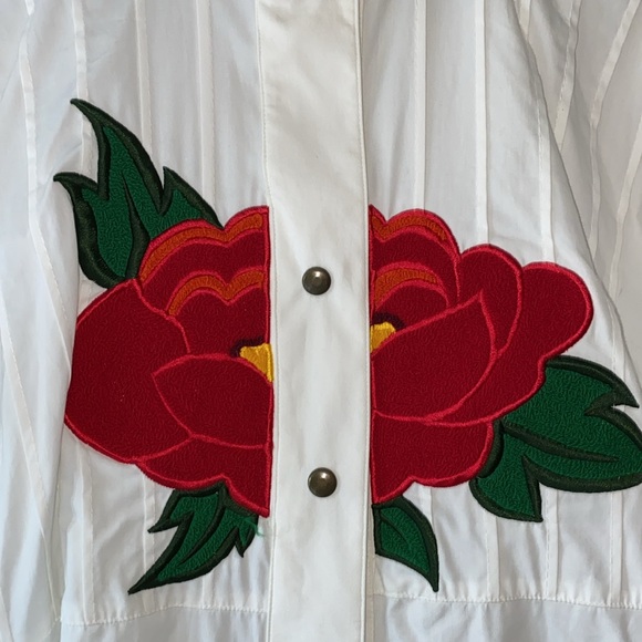 BARBOGLIO by Jan Barboglio White Cotton Oversized Shirt/Dress w/Appliqué sz 8 - Picture 4 of 11